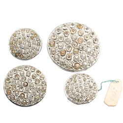 3 pc. Rhinestone Buttons Collection ~ Smoke Crystal Black : LILIEN