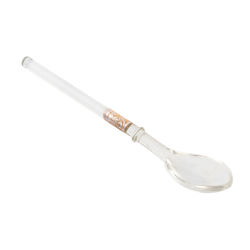 Vintage Czechoslovakia Bohemian crystal glass tea spoon 6"