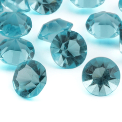 Lot (24) Czech vintage aqua blue round glass rhinestones 8mm