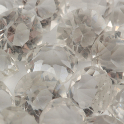 Lot (166) Czech vintage crystal clear round glass rhinestones 6mm