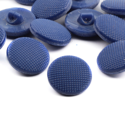 Lot (12) 1930s vintage Czech blue dimple glass buttons 18mm