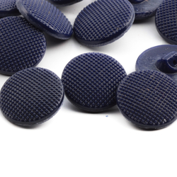 Lot (12) 1930s vintage Czech navy blue dimple glass buttons 18mm