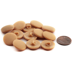 Lot (12) 1930s vintage Czech light brown dimple glass buttons 18mm