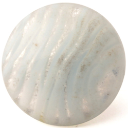 Victorian antique Czech white satin striped silver foil lampwork glass button 13mm