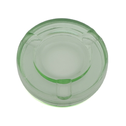 Vintage Czech uranium green depression glass ashtray