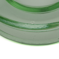 Vintage Czech uranium green depression glass ashtray