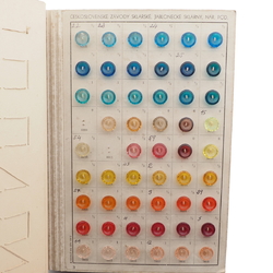 1935 vintage Czech glass button salesman sample book Joseph Riedel, Polaun 