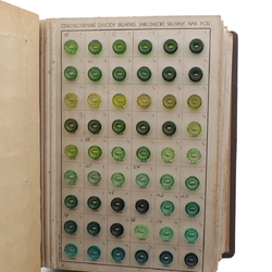 1935 vintage Czech glass button salesman sample book Joseph Riedel, Polaun 