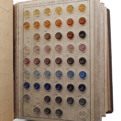 1935 vintage Czech glass button salesman sample book Joseph Riedel, Polaun 