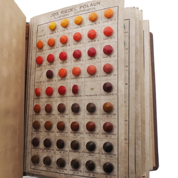 1935 vintage Czech glass button salesman sample book Joseph Riedel, Polaun 