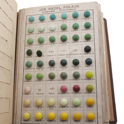 1935 vintage Czech glass button salesman sample book Joseph Riedel, Polaun 