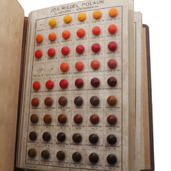 1935 vintage Czech glass button salesman sample book Joseph Riedel, Polaun 
