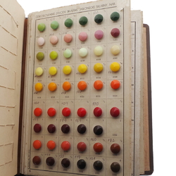 1935 vintage Czech glass button salesman sample book Joseph Riedel, Polaun 