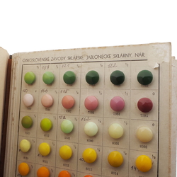 1935 vintage Czech glass button salesman sample book Joseph Riedel, Polaun 