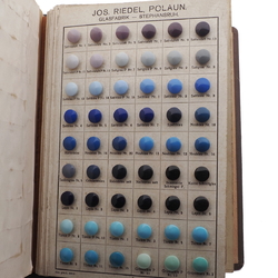 1935 vintage Czech glass button salesman sample book Joseph Riedel, Polaun 