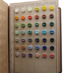 1935 vintage Czech glass button salesman sample book Joseph Riedel, Polaun 