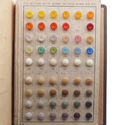 1935 vintage Czech glass button salesman sample book Joseph Riedel, Polaun 