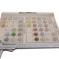 Sample card (41) vintage Czech transparent glass buttons Joseph Riedel, Polaun 1935