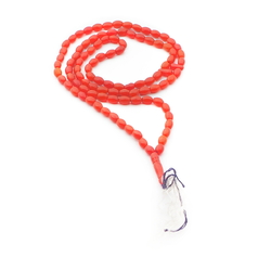 Vintage Czech red glass prayer bead strand 102 beads