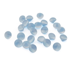 Lot (24) Vintage Czech blue moonglow domed glass rhinestones 5mm