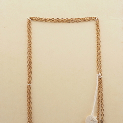 Czech vintage gold chain pendant necklace frost satin atlas pearl AB glass beads