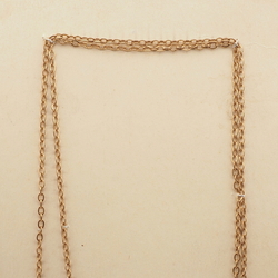 Czech vintage gold chain pendant necklace yellow satin atlas topaz glass beads