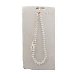 Czech vintage necklace white rondelle seed glass beads 16"