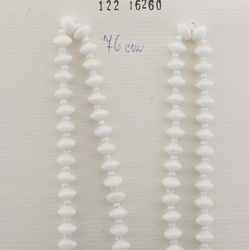 Czech vintage necklace white rondelle seed glass beads 30"