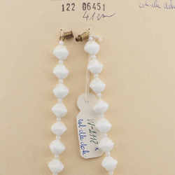 Czech vintage necklace white nugget glass beads
