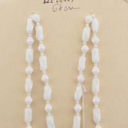 Czech vintage necklace white twist bicone glass beads
