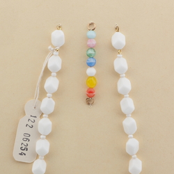 Czech vintage glass bead necklace element sample colors