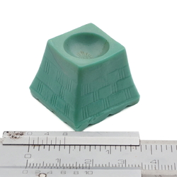 Vintage Czech green glass miniature plant pot ornament dolls house furniture