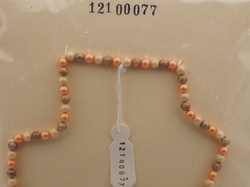 Vintage Czech necklace marble glass beads 