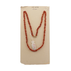 Czech vintage necklace carnelian opaline glass beads