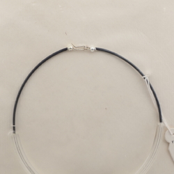 Vintage Czech choker necklace clear pentagon arc round glass beads rhinestone rondelles