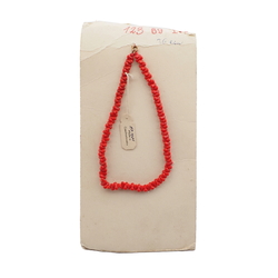 Czech vintage choker necklace red oval bugle glass beads 14"