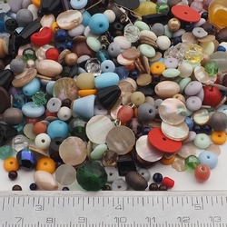 Lot Czech vintage glass beads cabochons