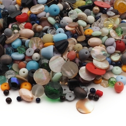 Lot Czech vintage glass beads cabochons