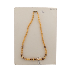 Vintage Czech necklace topaz  bugle rondelle glass beads 