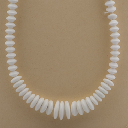 Vintage Czech necklace gradual white rondelle glass beads 