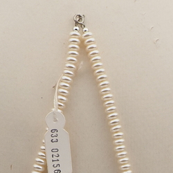 Vintage Czech necklace pearl glass plastic rondelle beads 