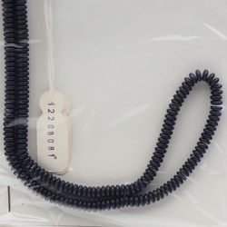 Vintage Czech necklace element blue rondelle glass beads 