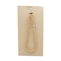 Vintage Czech necklace beige round opaline interlocking glass beads 