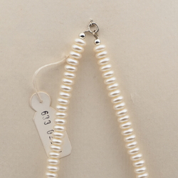 Vintage Czech necklace pearl rondelle glass plastic beads 