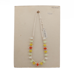 Vintage Czech necklace fruit drop pendant glass beads 