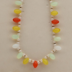 Vintage Czech necklace fruit drop pendant glass beads 