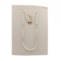 Vintage Czech necklace crystal satin atlas pentagon glass beads 