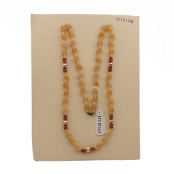 Vintage Czech necklace beige opaline glass beads 