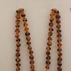 Vintage Czech necklace tortoise topaz nugget glass beads 