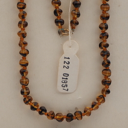 Vintage Czech necklace tortoise topaz nugget glass beads 